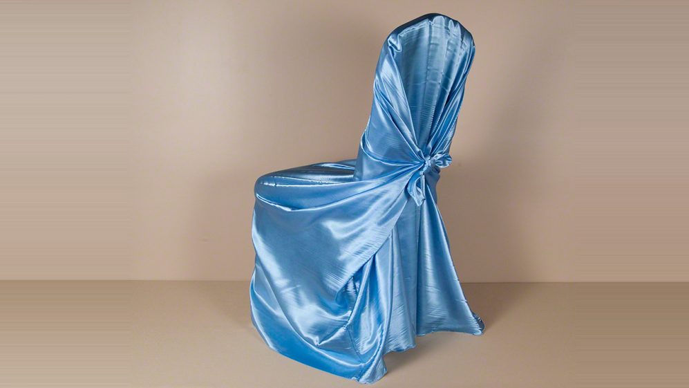 Periwinkle Satin Pillowcase Chair Cover