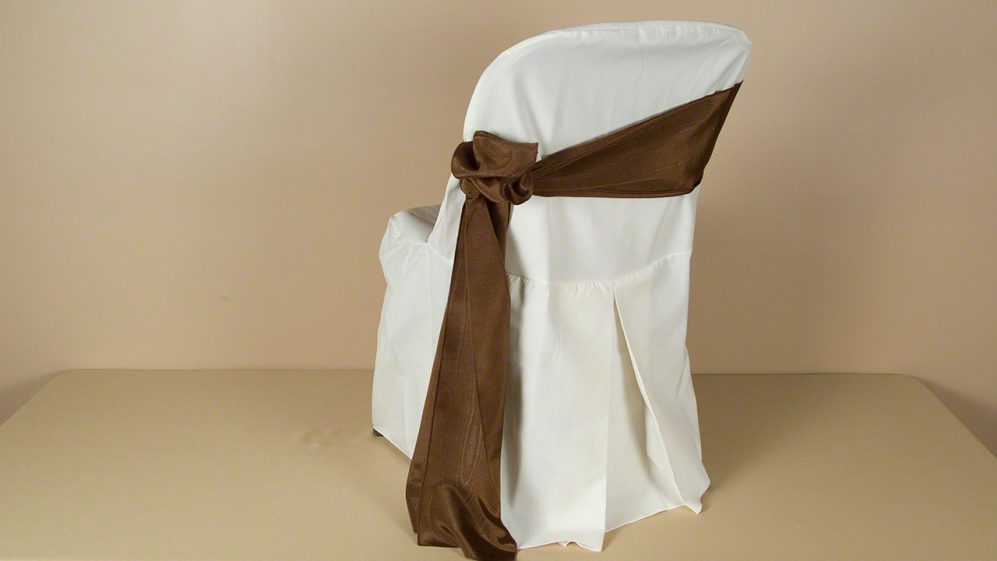 Ivory Polyester Folding Chair Cover