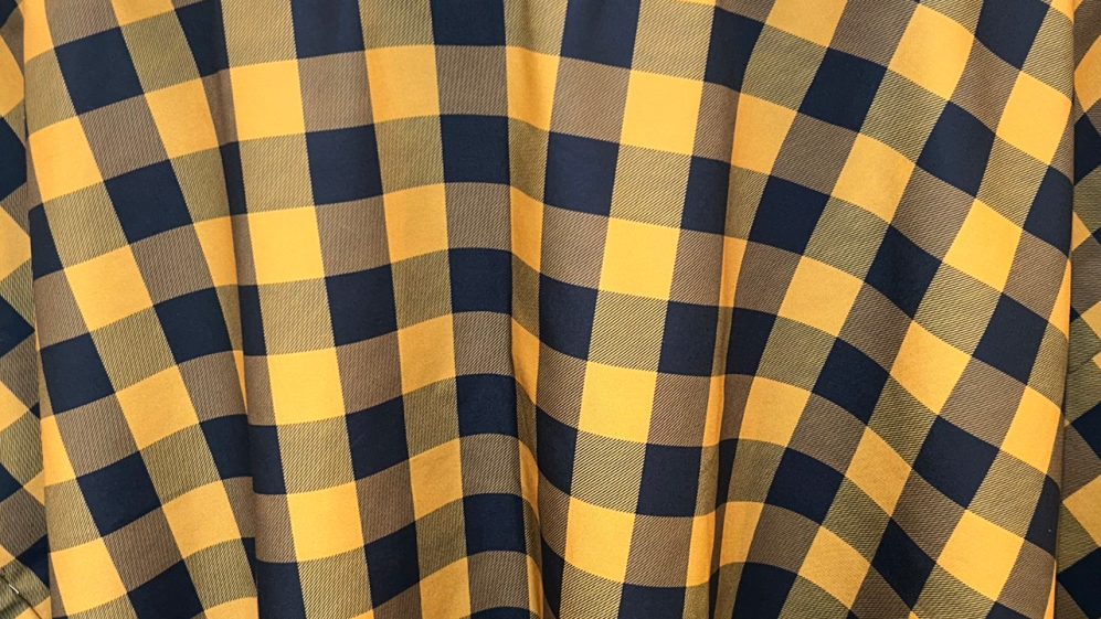 Rent our Aztec Buffalo Check Table linen, table runners and napkins