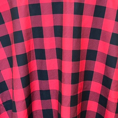Red Buffalo Check Table linen and runner rental